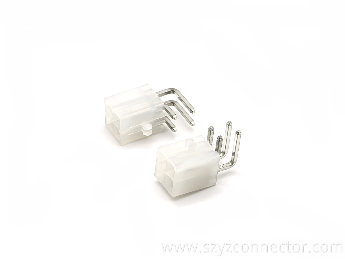 5557 Pin header Connector With Positioning Post Right Angle DIP Solid 2*2P